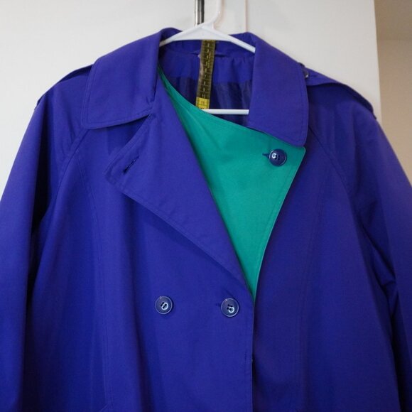 Bold Purple or blue Long Trench Coat 💜 - Picture 2 of 10